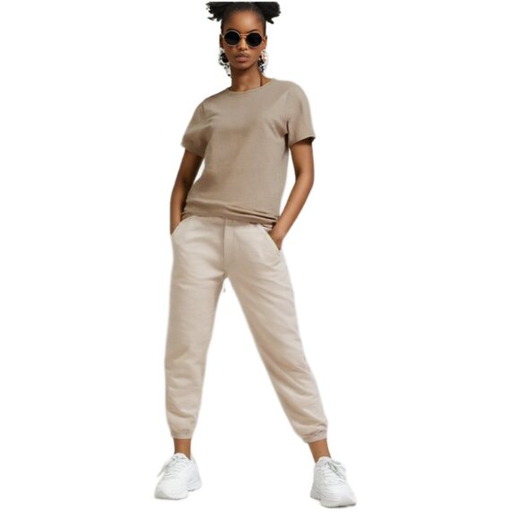 Pendleton Sweaters - Pendleton Sandy Tan Short Sleeve Spring Style V-Neck Sweater, Size Medium